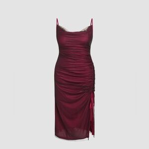 Cider Burgundy Midi Dress
